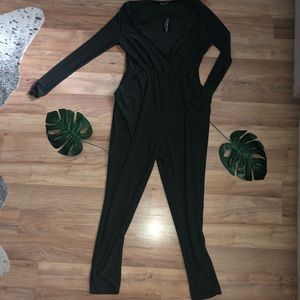 Olive skinny leg jumpsuit by Fashion Nova